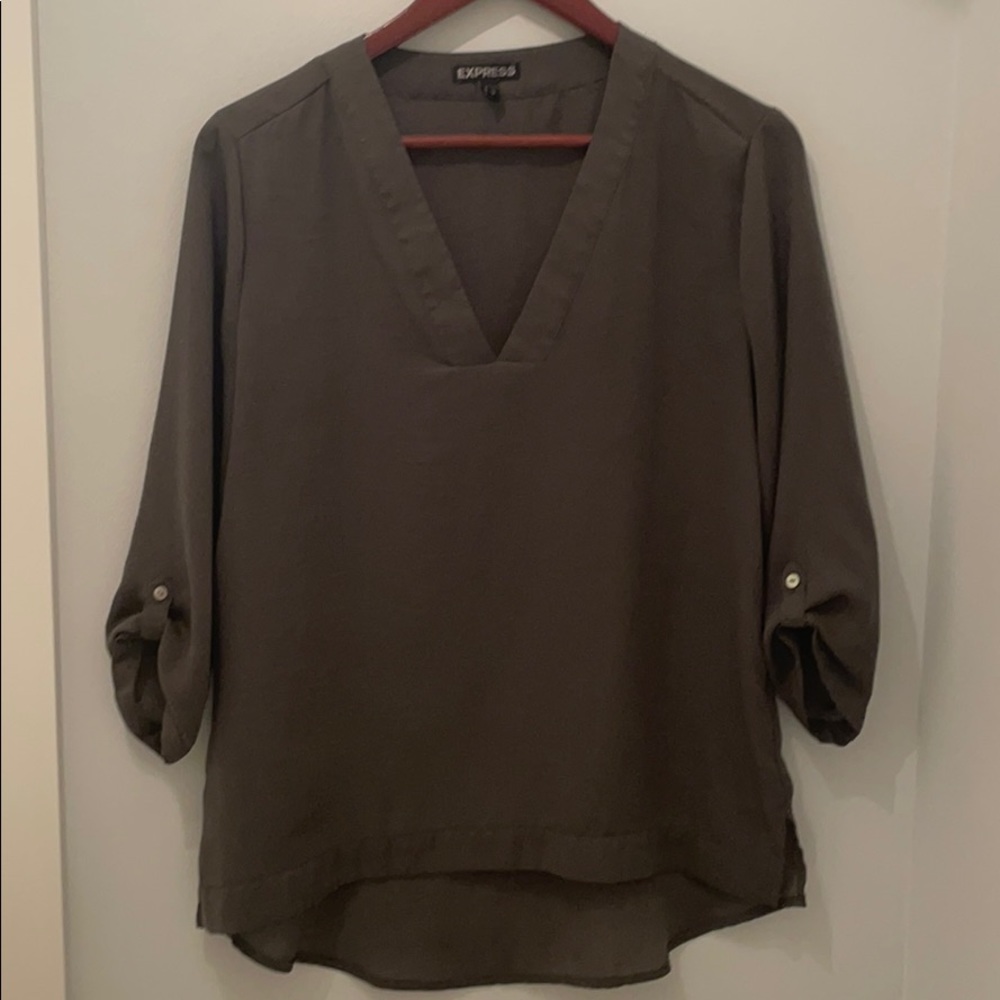 Express Olive Green Blouse